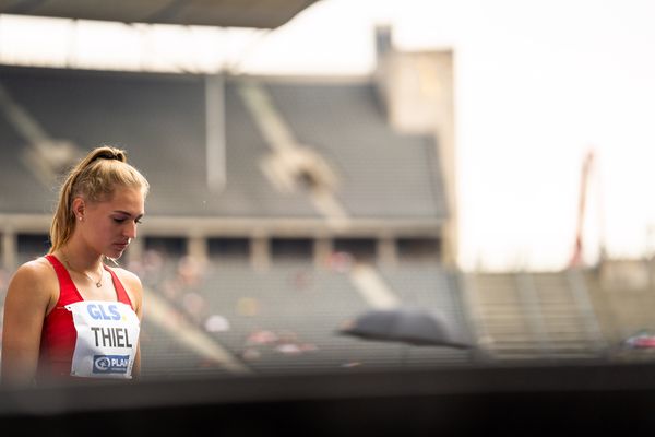 Luna Thiel (VfL Eintracht Hannover) waehrend der deutschen Leichtathletik-Meisterschaften im Olympiastadion am 25.06.2022 in Berlin